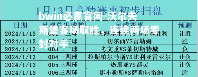 沃尔夫斯堡客场取胜，连续两场零封对手